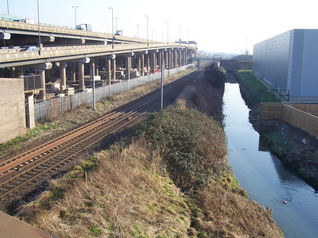 Motorway and Railway looking towards Bescot