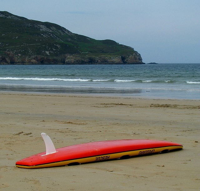 Rescue surfboard, Killahoey Strand