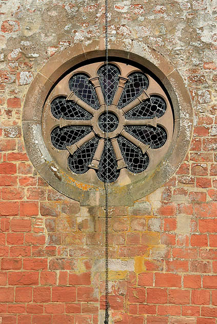 The rose window at Legerwood Parish Church