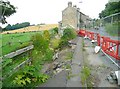 Collapsing embankment, Overton, Sitlington