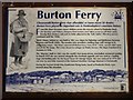 Information panel at Burton Ferry