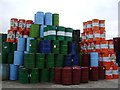 SD4855 : Empty barrels at the Honeycomb Company, Galgate by Alexander P Kapp