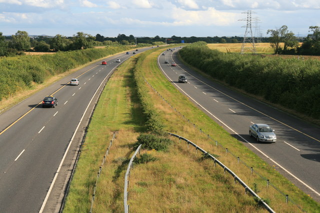 View southwards along M1 towards Dublin... © Colm O hAonghusa ...