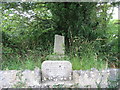 A medieval wayside cross at the side of the A 5025