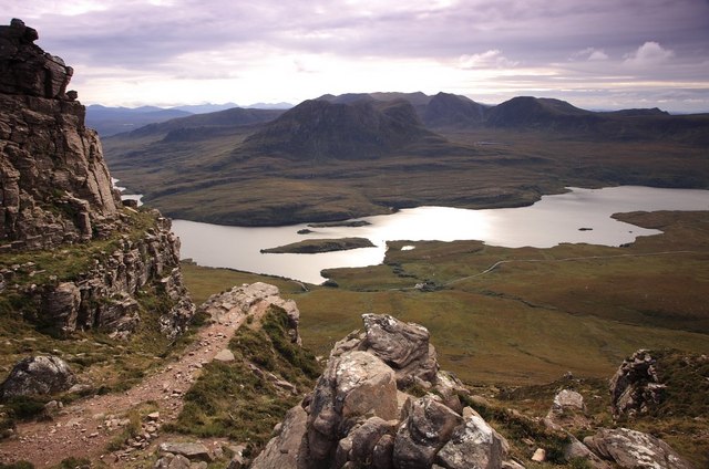 Ben Mor Coigach and Loch Lurgainn from... © djmacpherson :: Geograph ...