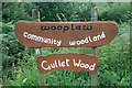 Wooplaw Community Woodland sign