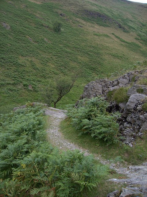 Rocky outcrop above Doethie gorge