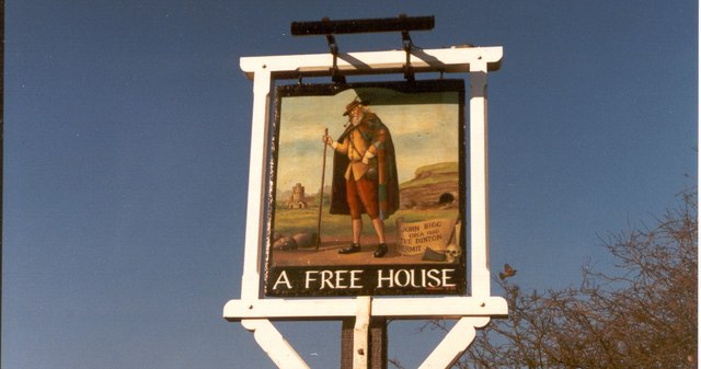 “The Dinton Hermit” – Inn sign at Ford near Dinton