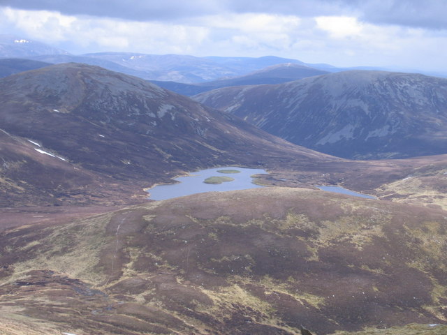 Loch nan Eun from the north ridge of  Glas Tulaichean