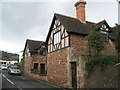 Houses on the A396 at Dunster