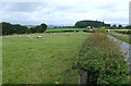 Farmland and B4577 to Tyncelyn, Ceredigion