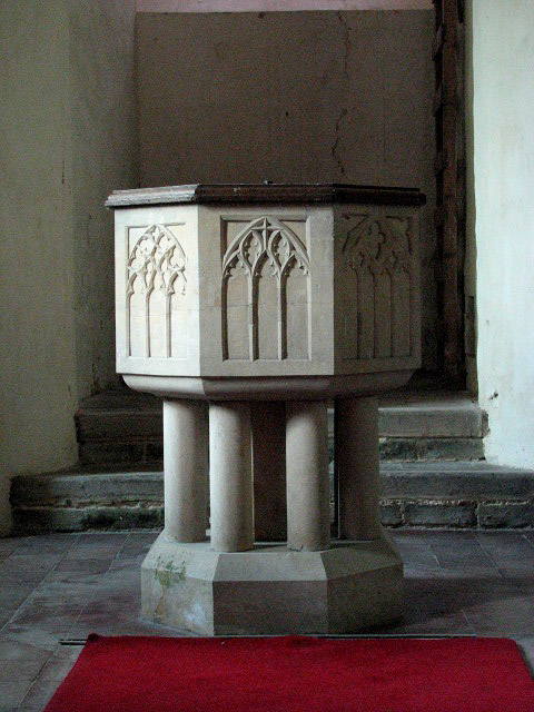 St Margaret's church - C14 baptismal font