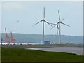 Wind turbines, Avonmouth Docks