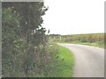 Bend in the road below Pen-y-bryn farmhouse