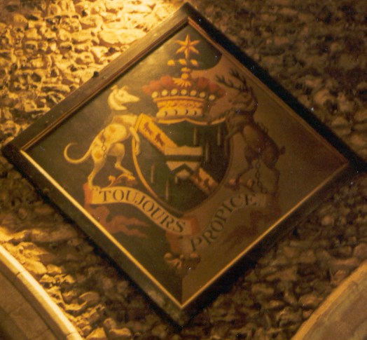 The hatchment of Thomas Dawson, Lord Cremorne, in St Giles church