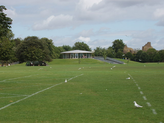 The Hub seen across playing fields, Regent's Park