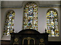 Magnificent stained glass window within St Vedast alias Foster