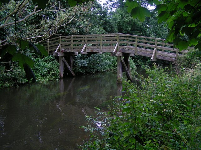 Footbridge from the National Trust car park to Nunnington Hall
