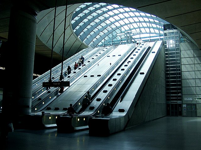 Canary Wharf Station  - Escalators