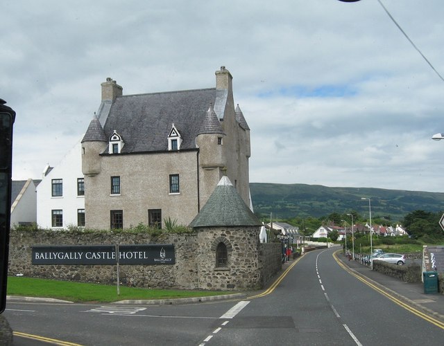 Coast Road with Ballygally Castle Hotel © Sue Adair :: Geograph Ireland