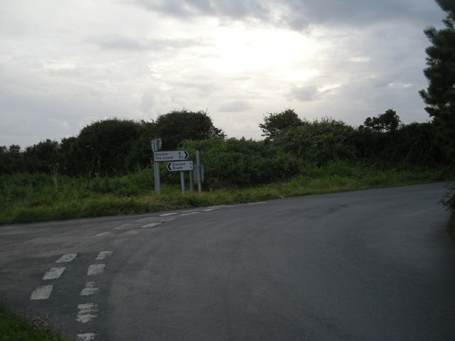 Lane junction at Chyheira Farm