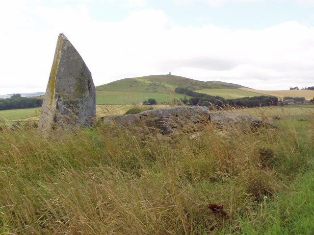 Inschfield Stone Circle with Dunnideer behind