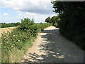 TR2640 : Farm road and footpath off Broadsole Lane by Nick Smith