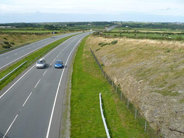 A55 trunk road looking east