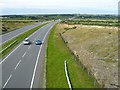 SH4374 : A55 trunk road looking east by Robin Drayton