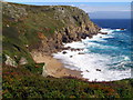 Porthchapel beach with an incoming tide