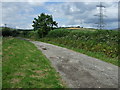 Power line next to track to Bryn Cynan Farm