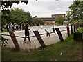 Skateboard bowl by the Grand Union Canal