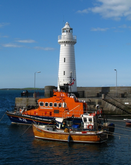 Donaghadee lighthouse and lifeboat