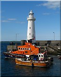 J5980 : Donaghadee lighthouse and lifeboat by Rossographer