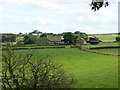 Carr Head Farm with railway embankment behind