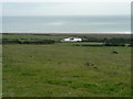 West Bexington: fields above Chesil Beach