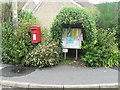 ST4104 : Drimpton: postbox № DT8 106 and covered noticeboard by Chris Downer