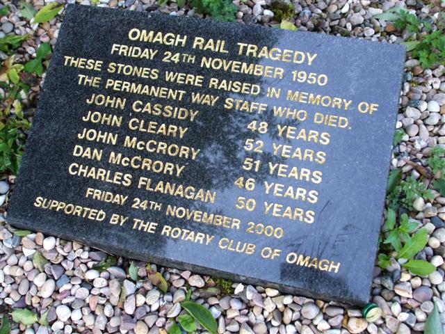 Omagh Rail Tragedy plaque, James Street, Omagh