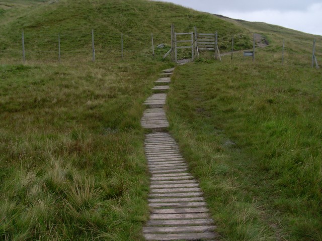 Gate in fence surrounding Ben Lawers Nature Reserve