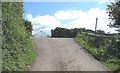 The Pentrellwyn access road ascending to join Lon Goch lane