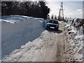 Snow drifts in lane off Hollingbourne Hill 2005