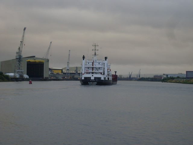 Norwegian cargo ship on the Clyde