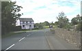 View north along the main road through Llanddona