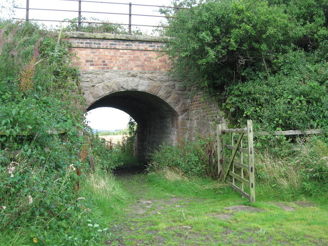 Railway bridge on disused line south of Molesden, Northumberland