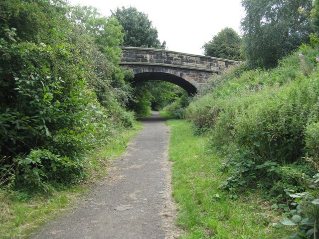 Bridge over old railway footpath © M J Richardson :: Geograph Britain ...