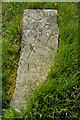 NX5790 : Cross Slab, Braidenoch Hill by Leslie Barrie