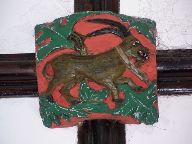 Roof boss, St Pancras Church, Widecombe-in-the-Moor