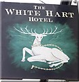 Sign for the White Hart Hotel, Moretonhampstead