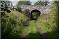 Remains of railway track at Road Bridge near North Mains of Ballindarg