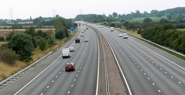 M69 Motorway towards junction 2 © Mat Fascione :: Geograph Britain and ...